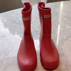 Youth girls HUNTER rubber rain boots - size 11